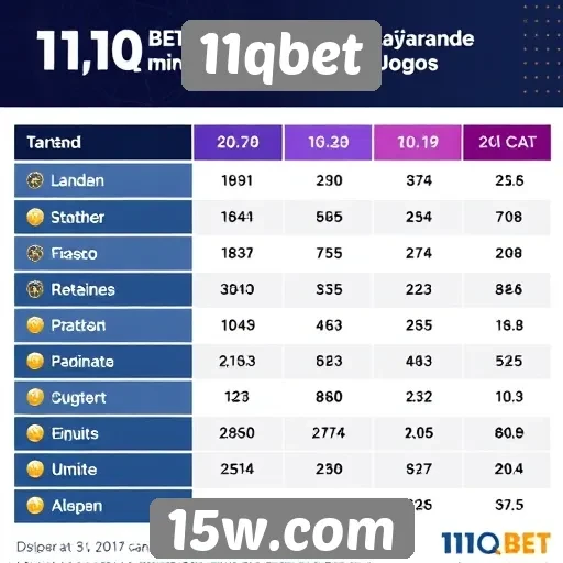 Estatísticas de usuários ativos no 11qbet