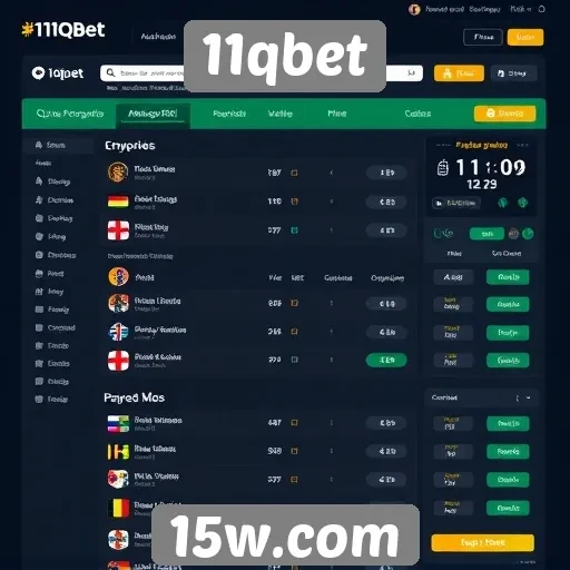 Interface do usuário no 11qbet